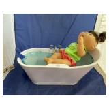 Cabbage Patch Doll with Bathtub