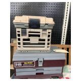 2 - Plastic Tackle Boxes & Tackle