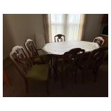 Dining Room Table w/6 Chairs- 1 Leaf