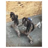 Pair of Horseshoe Andirons