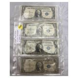 4 - Rare 1935 Silver Certificate $1 Bills