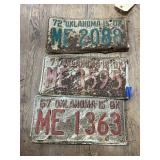 3 - Vintage License Plates