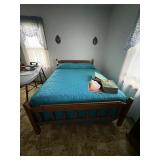 Full Size Bed Frame Headboard-Footboard-Box Spring