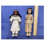 2 - Small Native American Dolls