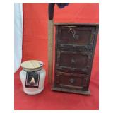 3-Drawer Cabinet w/Candle