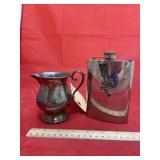 Flask & Sheffield Silver Creamer