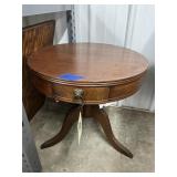 Round Side Table w/Drawer 20"Dia x 19"H