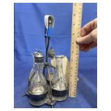 Antique Victorian Silver Plated Condiment Set