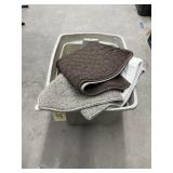 Lots Accent Rugs in Plastic Bin