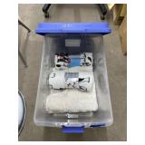3 - Fleece Throws in Plastic Bin w/Lid