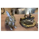 Coin Bank & Deer Ash Tray