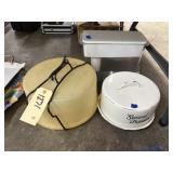 3 Pcs - Tupperware Cake Carrier - Alum Plate