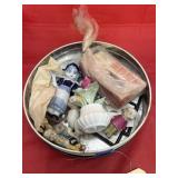 Tin w/Figurines - Mini Tea Set & More