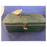 Small Metal Tool Box w/Wrenches - Pliers