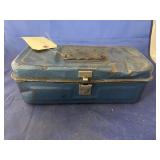 Small Metal Tool Box w/Wrenches & More