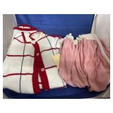 Terry Cloth Wrap & Knitted Shawl