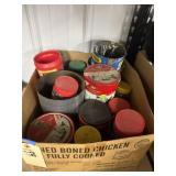 Coffee Tins w/Nails - Washers & Hardware