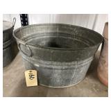Galvanized Wash Tub w/Wood Pcs