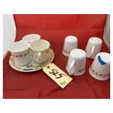 8 Pcs - Corningware Mugs & Plate