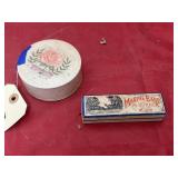 Marine Band Harmonica & Avon Powder Box