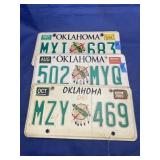 3 Pcs - Oklahoma License Plates