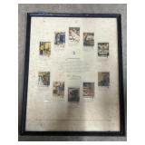 Framed Wall Art US Postal Service Stamp Series