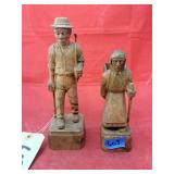 2 - Wooden Carved Statues