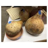 5 Pcs - Gourds & Clay Bowl