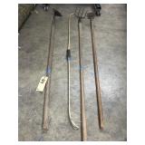 4 Pcs - Garden Tools - Ford & Rakes & Bow