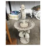 3 Pcs - Concrete Seahorse Birdbath