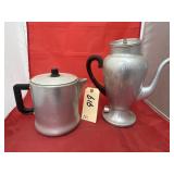 Vintage Aluminum Elec Percolator & Teapot