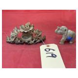 2 Pcs - Carved Asian Figures