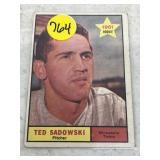 Ted Sadowski 1961 Baseball Card