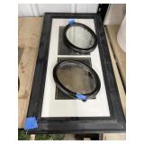 3 Pcs - 2 Mirrors & Framed Art 26"x13"