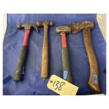 4 Pcs - Hammers & Hatchet