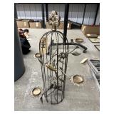 Decorative Metal Bird Cage Candle Holder 25"H