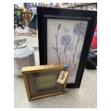 2 Pcs - Framed Wall Art 29"L x 16"H & Smaller