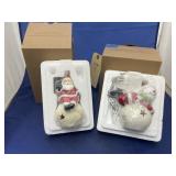 2 Pcs - Holly Jolly Mini Light Up Ornaments