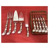 Boyd Stainless Steel Steak Knives w/Cake Server