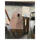 2 Pcs - Wooden Step Stool & Bench