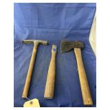 3 Pcs - Hammer - Hatchet & Handle