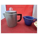 Aluminum Percolator & USA Creamer