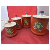 4 Pcs - Vintage Canister Set