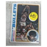 Wes Unseld Basketball Card
