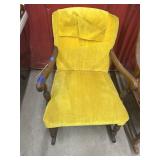 Velvet Upholstered Rocking Chair