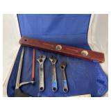 Level - Hand Saw & Crescent Wrenches
