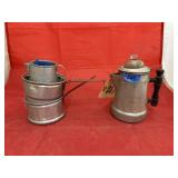 4 Pcs - Toy Aluminum Coffee Pot & Cups