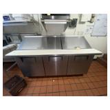 True Prep Table on Wheels 72"L x 34"W x 36"H