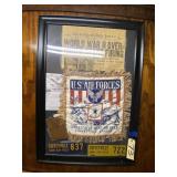 Framed Coffeyville KS Memorabilia from WWII