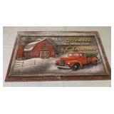 Ready to Hang Christmas Truck Artwork Approx 24"